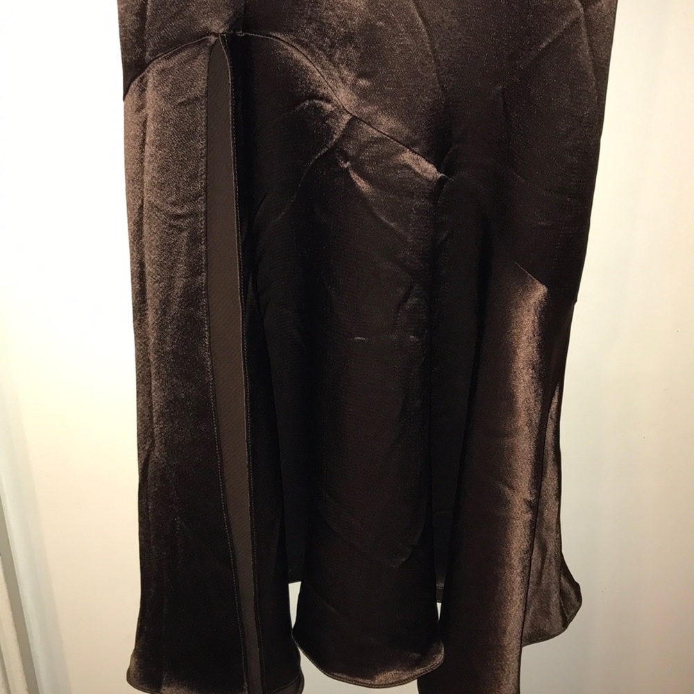 Zara Brown Satin Dress - Picture 4 of 7
